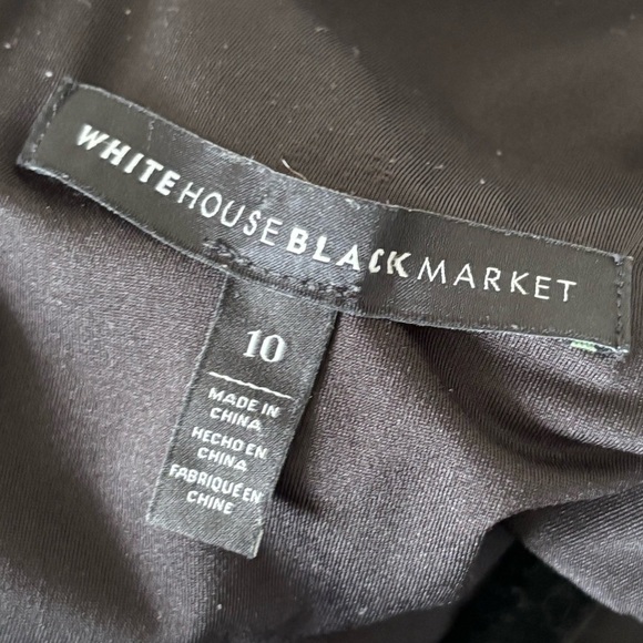 White House Black Market Black Cerise Floral Scuba Fit Flare Dress - Picture 3 of 3